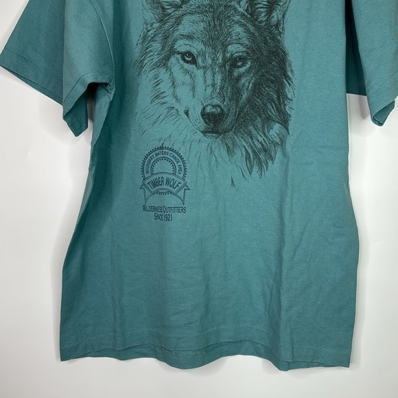 Vintage BWCA Boundary Waters Wolf Tshirt Medium Single Stitch 90s - Picture 3 of 10